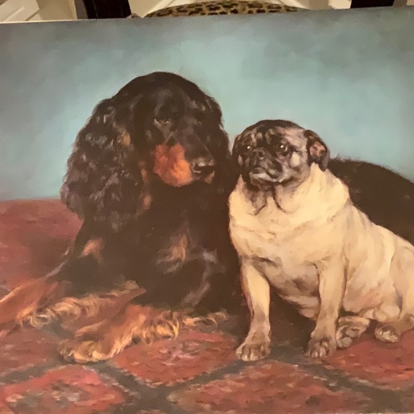 A Gordon Setter and Pug on Canvas - Picture 7 of 16